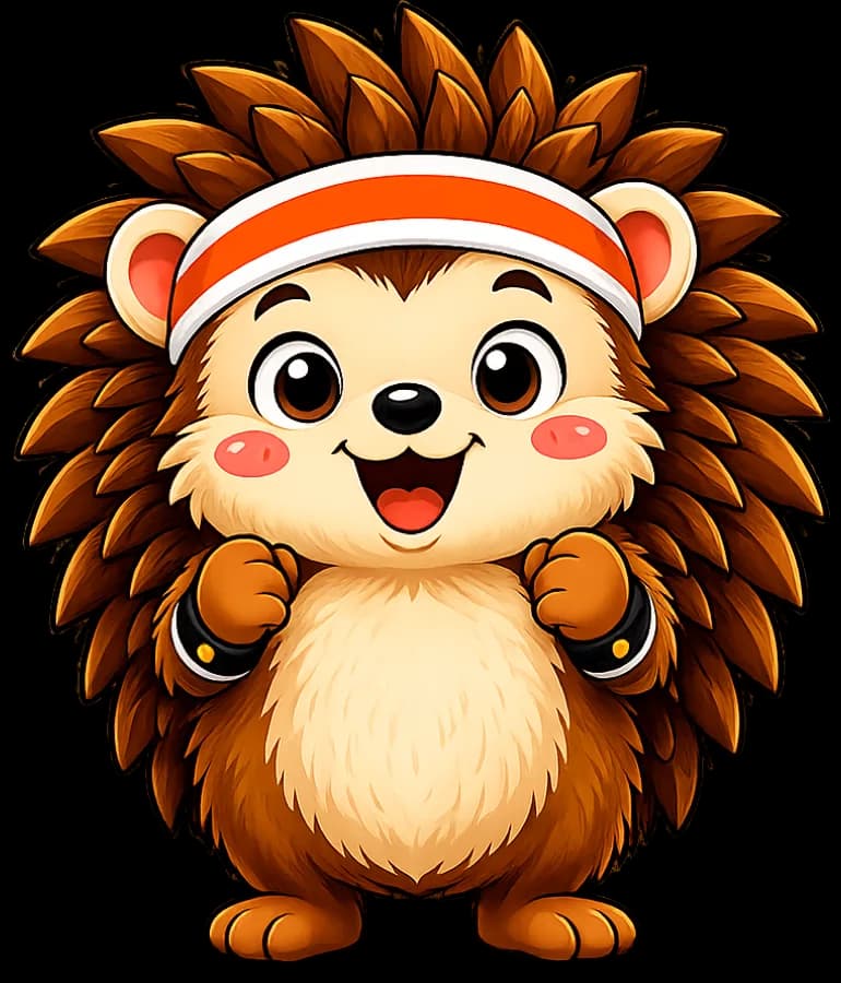 Pal the Hedgepal hedgehog mascot smiling and giving a thumbs up