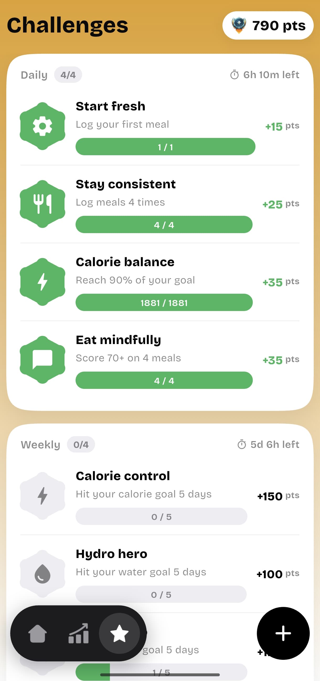 Hedgepal best calorie tracker app showing AI food scan with calories and macros